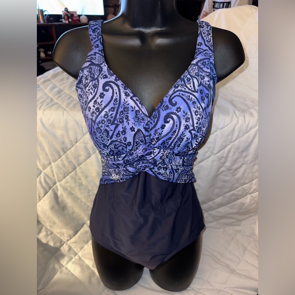 Baltex Paisley Faux Wrap Swimsuit